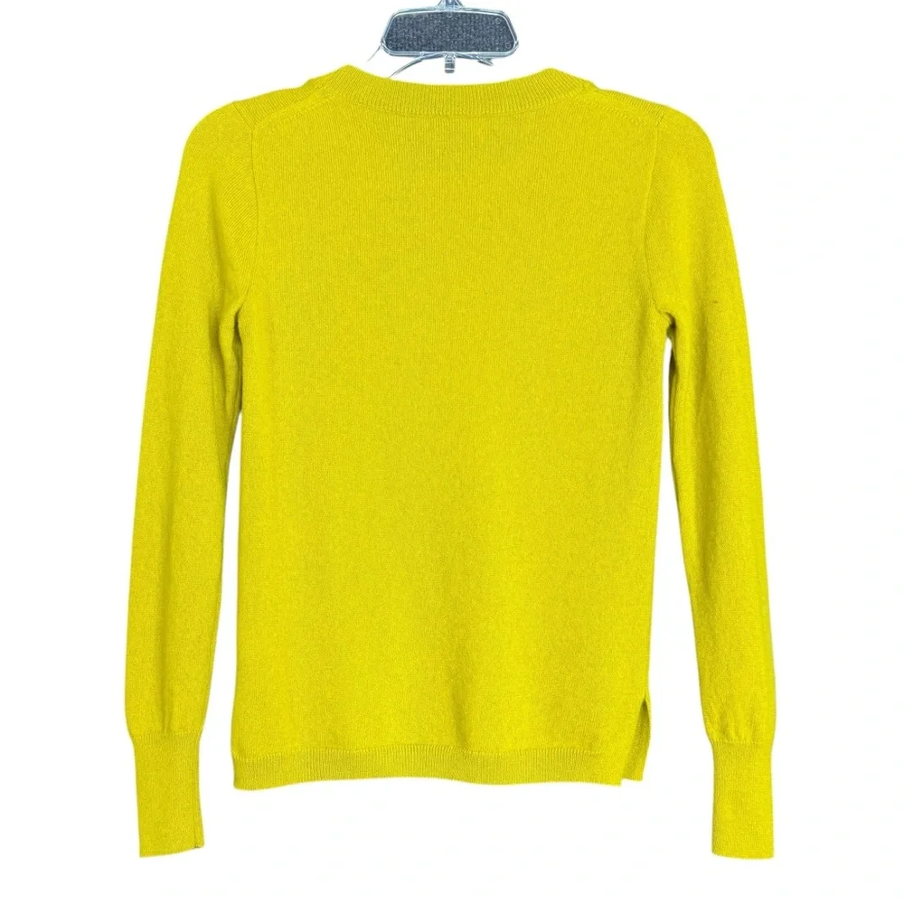J. Crew 100% Cashmere Mustard Crew Neck Sweater Size XS - Picture 5 of 9